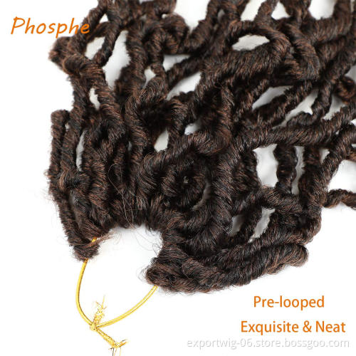 Ombre Goddess Locs Crochet Hair  Pre-Looped Crochet Braids 100% Premium Fiber Synthetic Hair Extensions